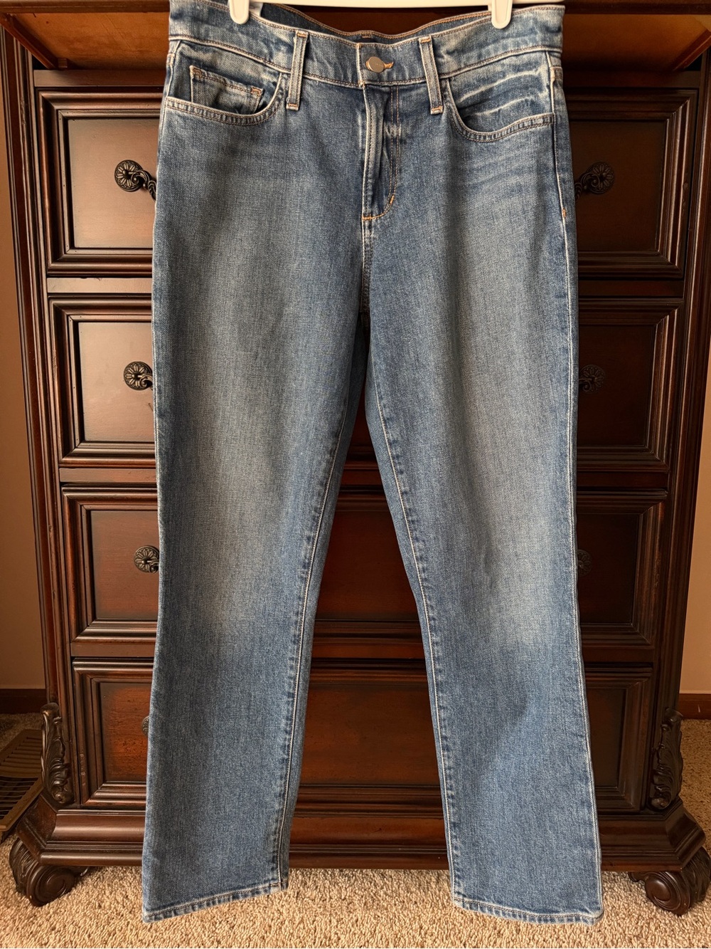 Joe's Jeans Straight-Leg in Medium Blue Wash